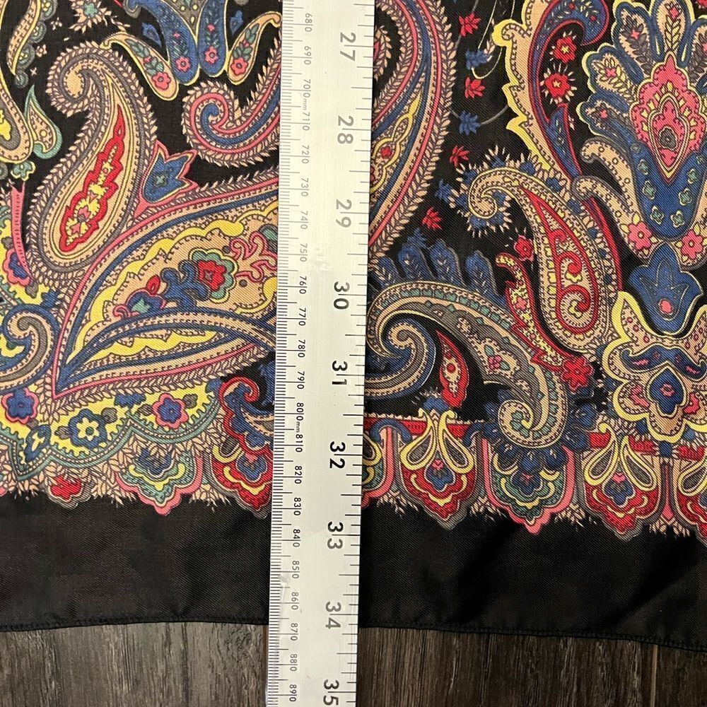Beautiful vintage Women’s Sunkyung Sa bird Paisley Vtg SILK Scarf‎ - Picture 3 of 8